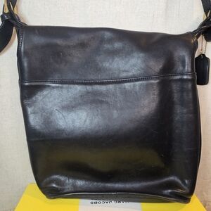 Coach Black Leather Messenger Bag